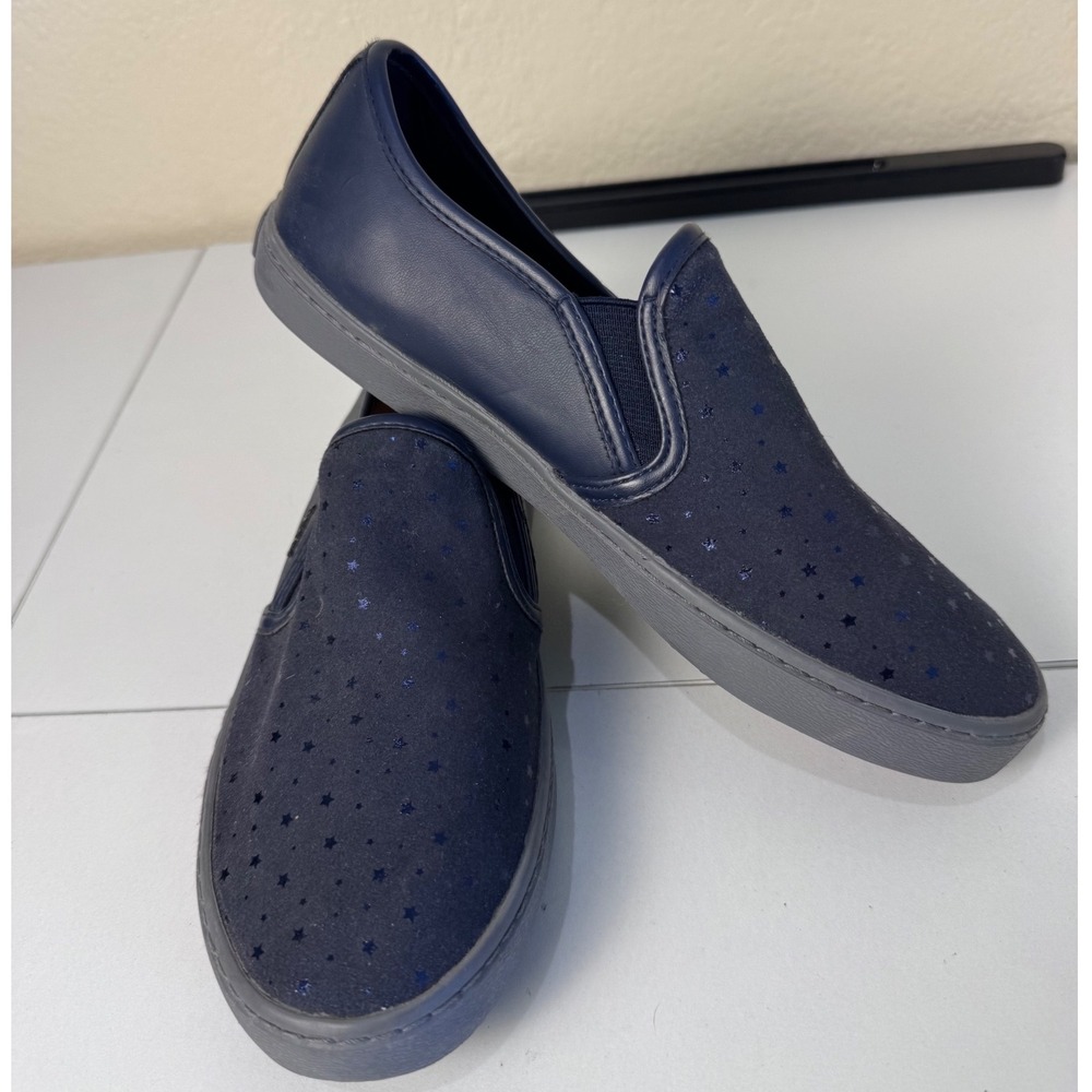 Geox Kids Slip On Sneakers Blue Star Print Size 36 4 Breathable Comfort Shoes